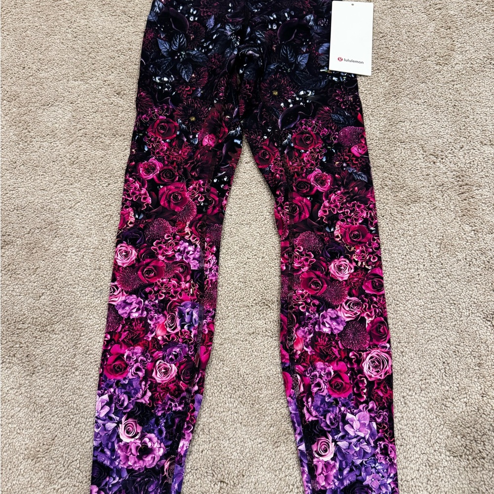 NWT HTF Lululemon Wunder Under HR Nulux 28” Sz 4 IBWU In Bloom Floral Leggings